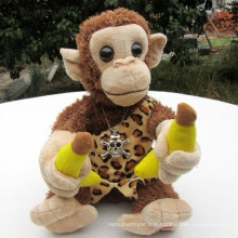 Rencontrez EN71 et le singe de peluche standard ASTM avec de la banane